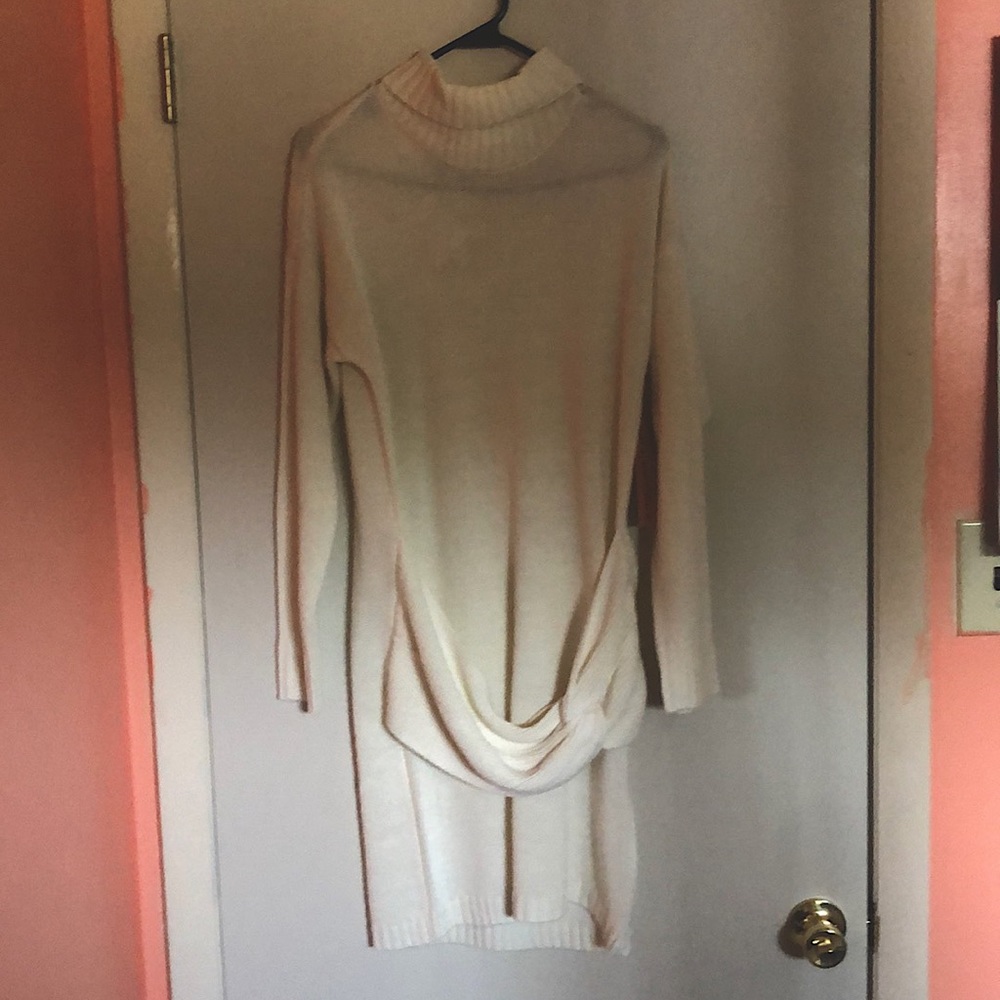 Cream ladies sweater dress sz S,M.L